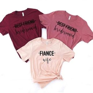 Wedding bridesmaid tshirts